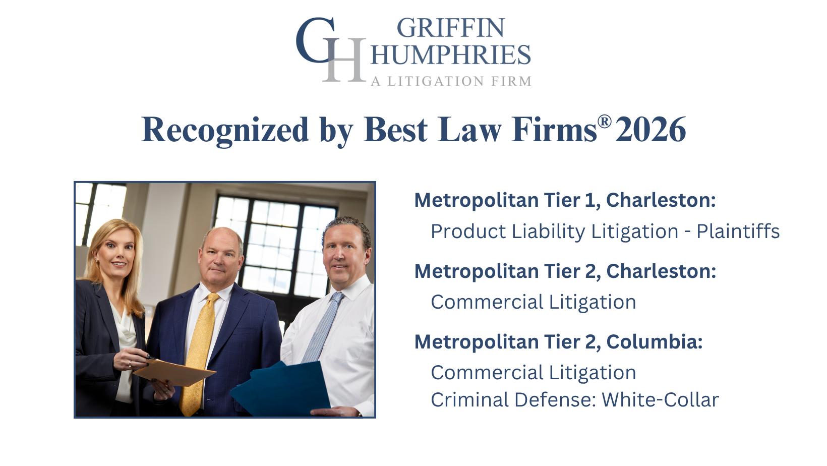 Griffin Humphries earns top-level honors in Best Law Firms